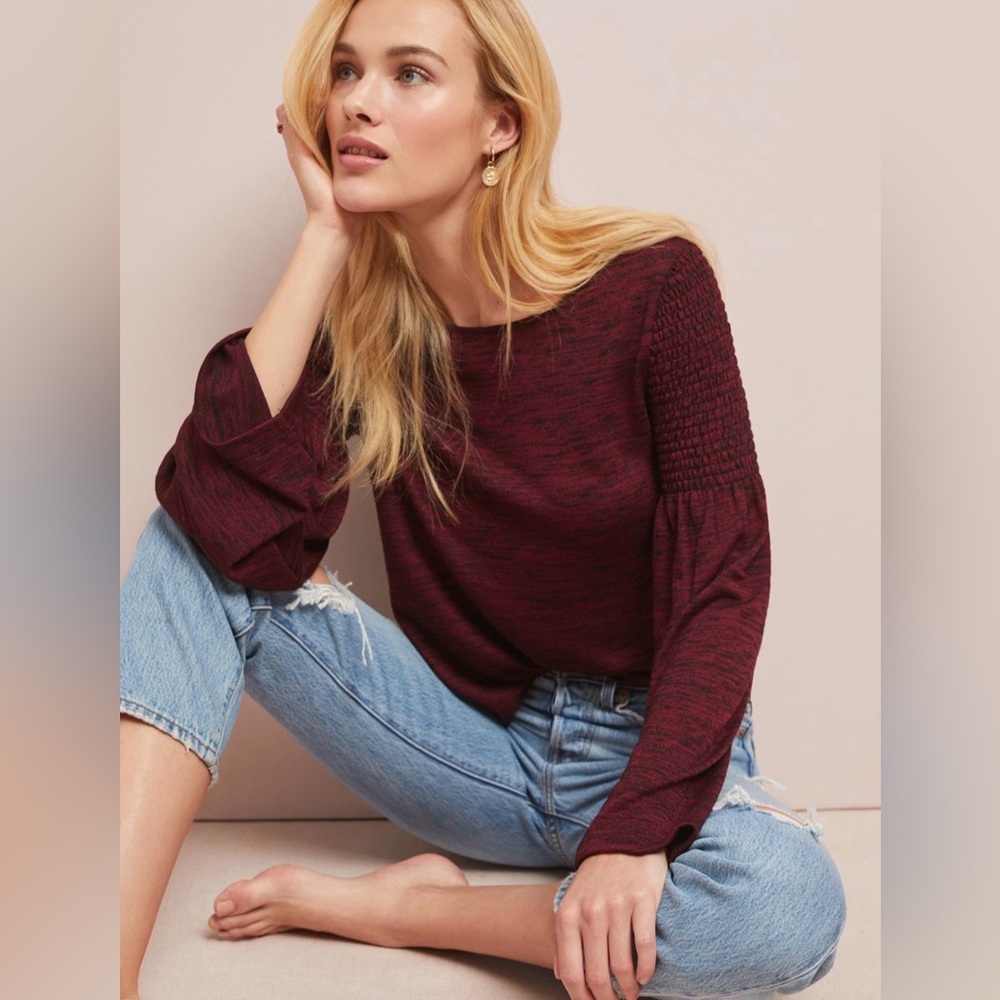 Anthropologie Meadow Rue Pierson Space-Dyed Top Size Small